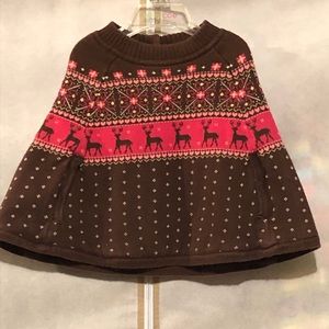 Girls warm poncho with pockets